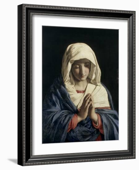 Madonna in Prayer-Giovanni Battista Salvi da Sassoferrato-Framed Giclee Print