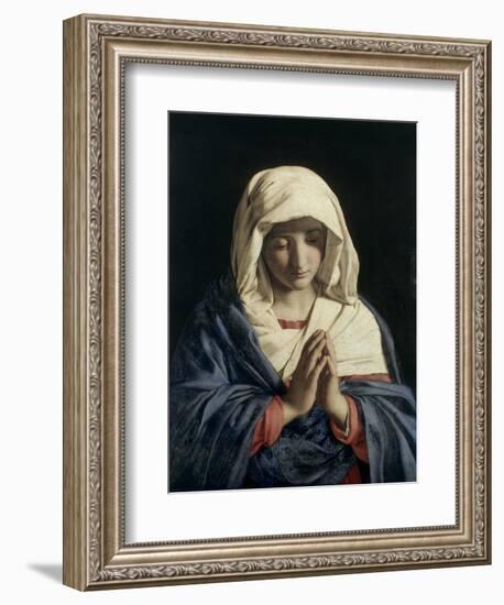 Madonna in Prayer-Giovanni Battista Salvi da Sassoferrato-Framed Giclee Print