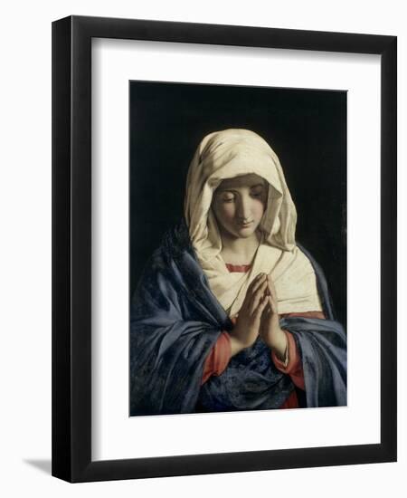 Madonna in Prayer-Giovanni Battista Salvi da Sassoferrato-Framed Giclee Print