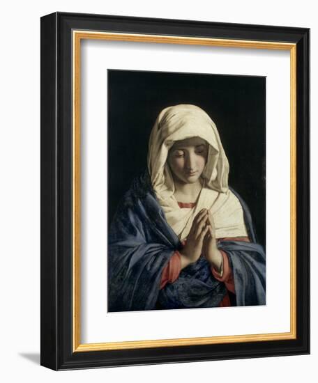 Madonna in Prayer-Giovanni Battista Salvi da Sassoferrato-Framed Giclee Print