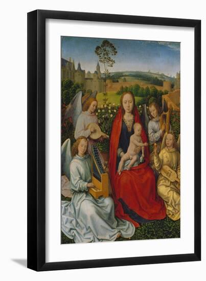 Madonna in the Rose Bower. Left Panel of a Diptych-Hans Memling-Framed Giclee Print