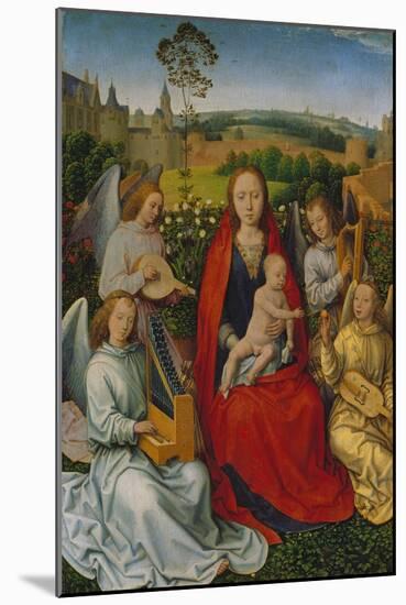Madonna in the Rose Bower. Left Panel of a Diptych-Hans Memling-Mounted Giclee Print