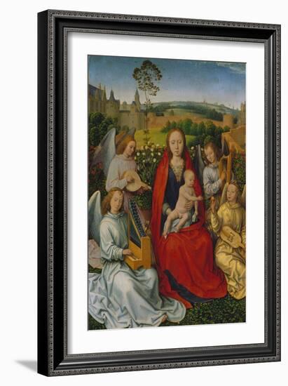 Madonna in the Rose Bower. Left Panel of a Diptych-Hans Memling-Framed Giclee Print