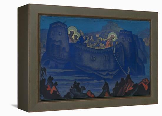 Madonna Laboris, Sketch, 1933 (Tempera on Canvas Laid on Cardboard)-Nicholas Roerich-Framed Premier Image Canvas