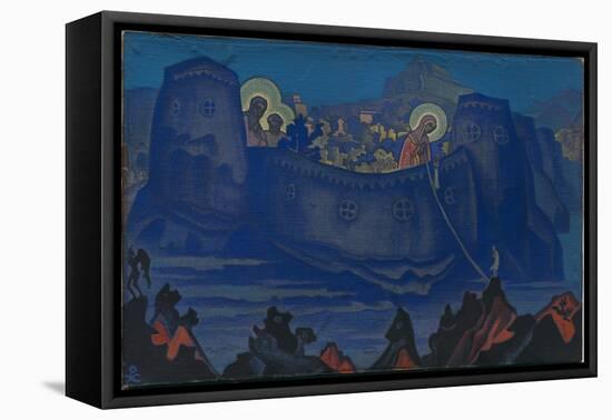 Madonna Laboris, Sketch, 1933 (Tempera on Canvas Laid on Cardboard)-Nicholas Roerich-Framed Premier Image Canvas