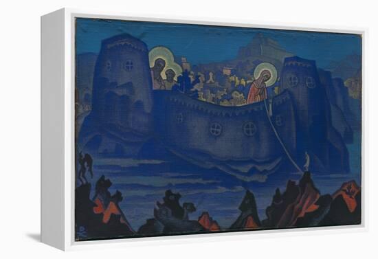 Madonna Laboris, Sketch, 1933 (Tempera on Canvas Laid on Cardboard)-Nicholas Roerich-Framed Premier Image Canvas