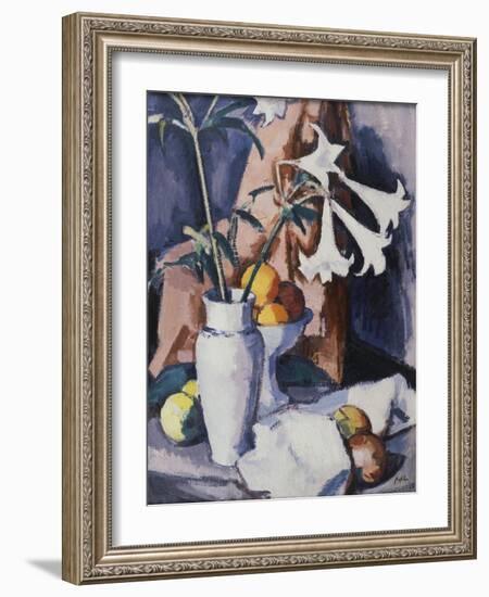 Madonna Lilies, C.1926-Samuel John Peploe-Framed Giclee Print