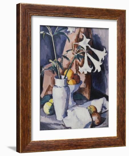 Madonna Lilies, C.1926-Samuel John Peploe-Framed Giclee Print