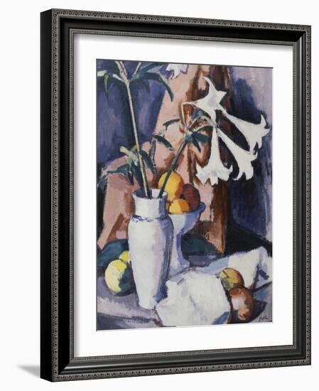 Madonna Lilies, c.1926-Samuel John Peploe-Framed Giclee Print