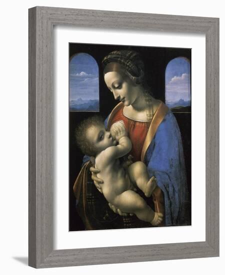 Madonna Litta-Leonardo da Vinci-Framed Giclee Print