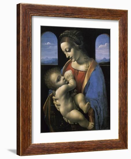 Madonna Litta-Leonardo da Vinci-Framed Giclee Print