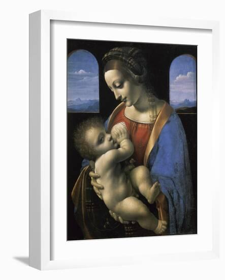 Madonna Litta-Leonardo da Vinci-Framed Giclee Print