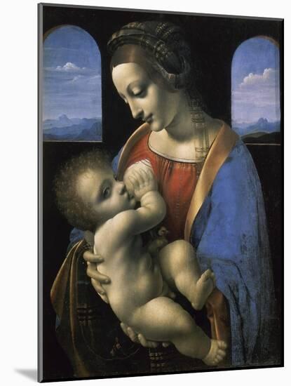 Madonna Litta-Leonardo da Vinci-Mounted Giclee Print