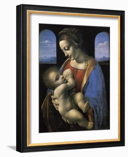 Madonna Litta-Leonardo da Vinci-Framed Giclee Print