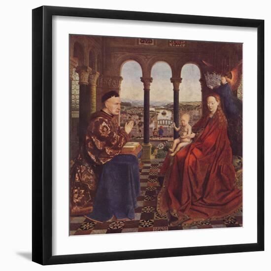 Madonna of Chancellor Rolin, c1435, (1938)-Jan Van Eyck-Framed Giclee Print