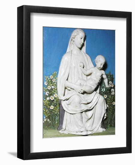 Madonna of Rose Garden, 1460-1470-Luca Della Robbia-Framed Giclee Print