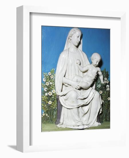 Madonna of Rose Garden, 1460-1470-Luca Della Robbia-Framed Giclee Print