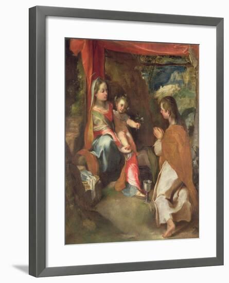 Madonna of San Giovannino with John the Evangelist-Federico Barocci-Framed Giclee Print