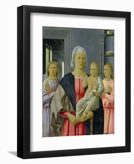 Madonna of Senigallia with Child and Two Angels, C.1470 (Tempera on Panel)-Francesca-Framed Giclee Print