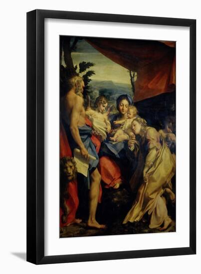 Madonna of St. Jerome-Correggio-Framed Giclee Print