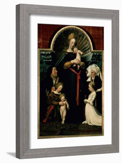 Madonna of the Burgermeister Meyer-Hans Holbein the Younger-Framed Giclee Print