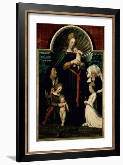 Madonna of the Burgermeister Meyer-Hans Holbein the Younger-Framed Giclee Print