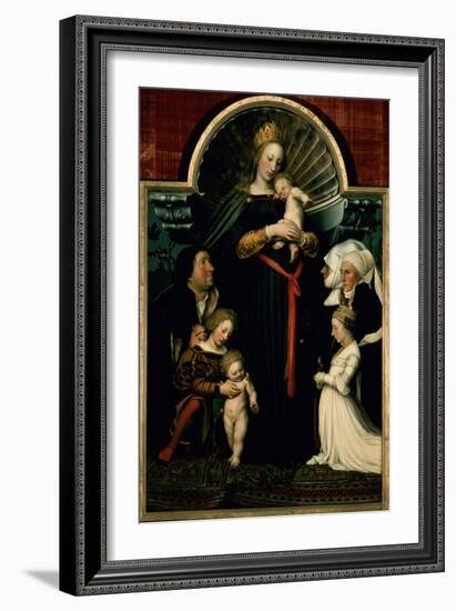 Madonna of the Burgermeister Meyer-Hans Holbein the Younger-Framed Giclee Print