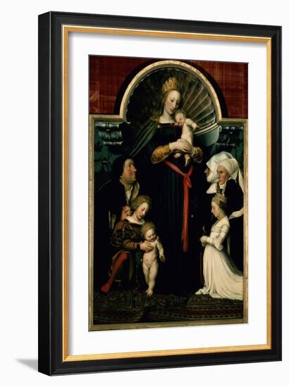 Madonna of the Burgermeister Meyer-Hans Holbein the Younger-Framed Giclee Print