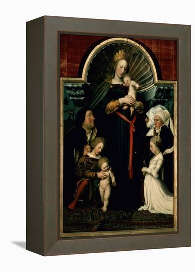 Madonna of the Burgermeister Meyer-Hans Holbein the Younger-Framed Premier Image Canvas