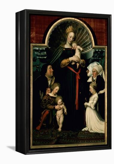 Madonna of the Burgermeister Meyer-Hans Holbein the Younger-Framed Premier Image Canvas