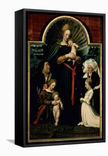 Madonna of the Burgermeister Meyer-Hans Holbein the Younger-Framed Premier Image Canvas