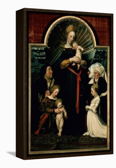 Madonna of the Burgermeister Meyer-Hans Holbein the Younger-Framed Premier Image Canvas