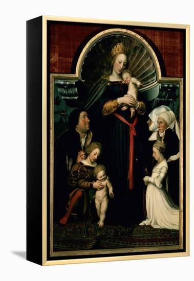 Madonna of the Burgermeister Meyer-Hans Holbein the Younger-Framed Premier Image Canvas