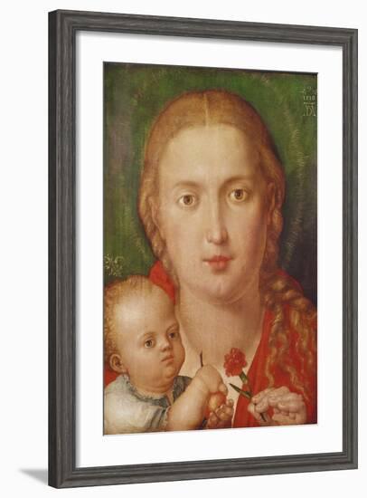 Madonna of the Carnation, 1516-Albrecht Dürer-Framed Giclee Print