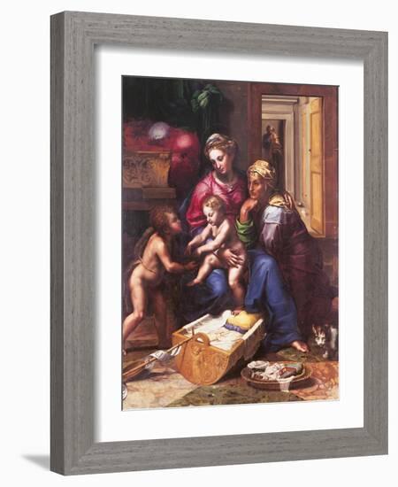 Madonna of the Cat-Giulio Romano-Framed Giclee Print