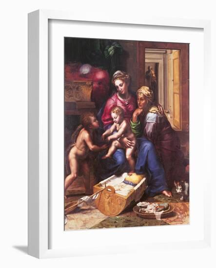 Madonna of the Cat-Giulio Romano-Framed Giclee Print