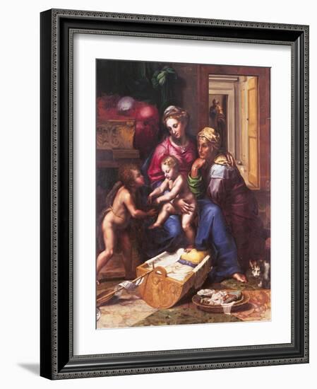 Madonna of the Cat-Giulio Romano-Framed Giclee Print
