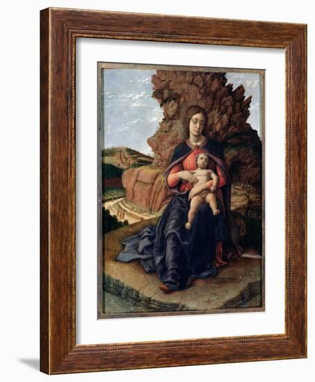 Madonna of the Caves - Tempera on Panel, 1489-Andrea Mantegna-Framed Giclee Print