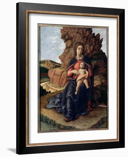 Madonna of the Caves - Tempera on Panel, 1489-Andrea Mantegna-Framed Giclee Print