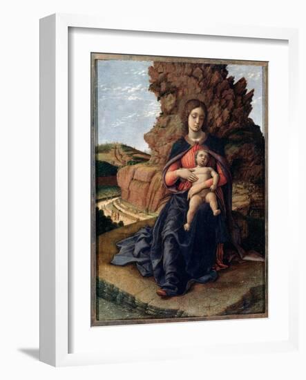 Madonna of the Caves - Tempera on Panel, 1489-Andrea Mantegna-Framed Giclee Print