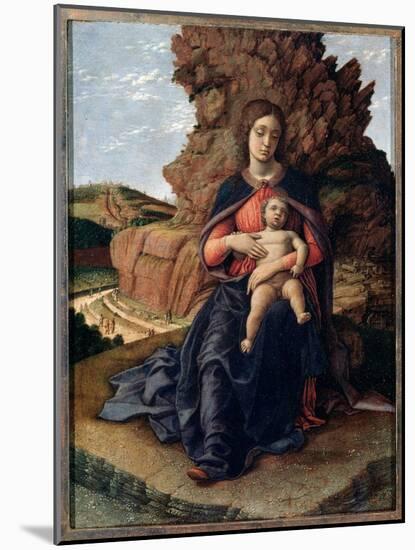 Madonna of the Caves - Tempera on Panel, 1489-Andrea Mantegna-Mounted Giclee Print