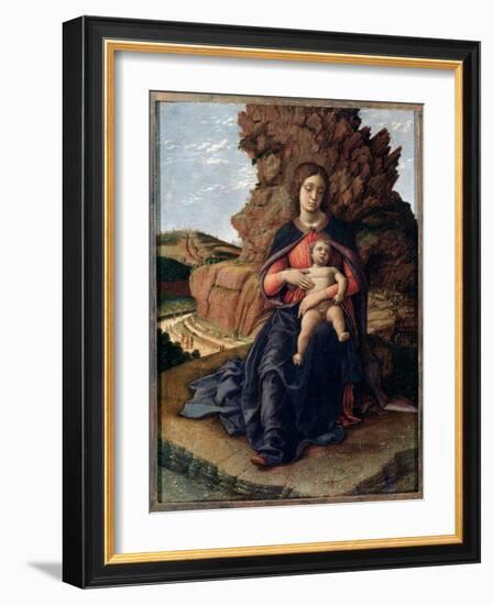 Madonna of the Caves - Tempera on Panel, 1489-Andrea Mantegna-Framed Giclee Print