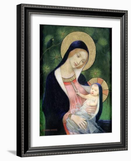 Madonna of the Fir Tree, 1925-Marianne Stokes-Framed Giclee Print