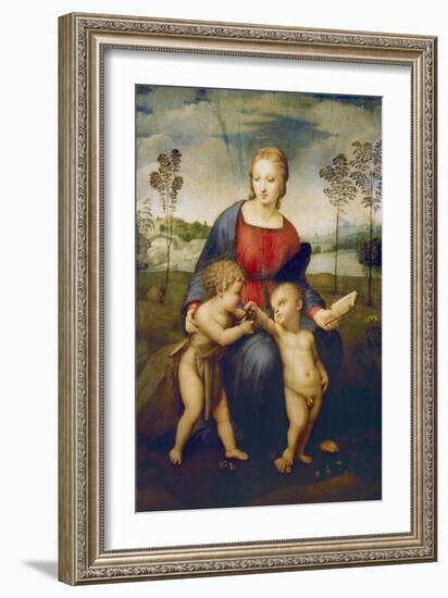 Madonna of the Goldfinch, about 1506-Raphael-Framed Giclee Print