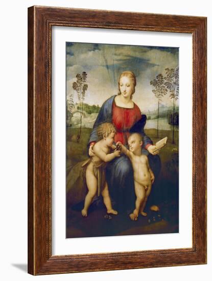 Madonna of the Goldfinch, about 1506-Raphael-Framed Giclee Print