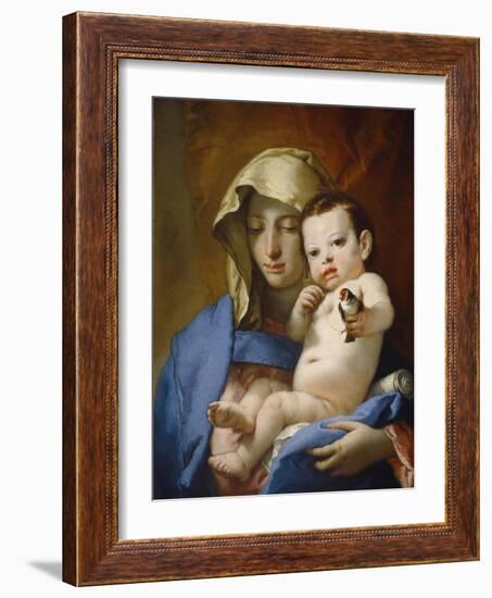 Madonna of the Goldfinch, c.1767-70-Giovanni Battista Tiepolo-Framed Giclee Print