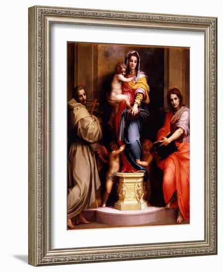 Madonna of the Harpies (Madonna Delle Arpi), 1517-Andrea del Sarto-Framed Giclee Print