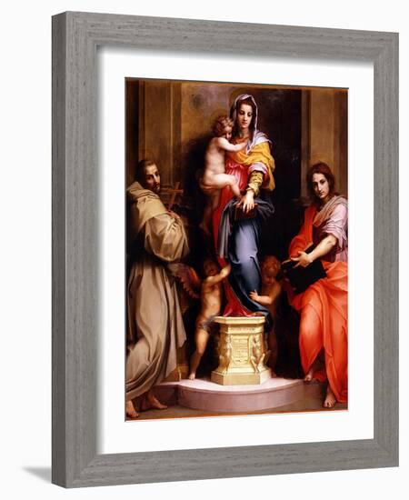 Madonna of the Harpies (Madonna Delle Arpi), 1517-Andrea del Sarto-Framed Giclee Print