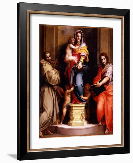 Madonna of the Harpies (Madonna Delle Arpi), 1517-Andrea del Sarto-Framed Giclee Print