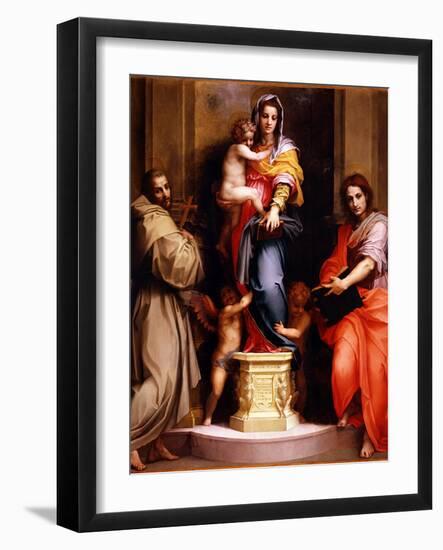 Madonna of the Harpies (Madonna Delle Arpi), 1517-Andrea del Sarto-Framed Giclee Print